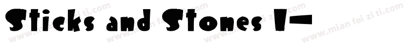 Sticks and Stones I字体转换